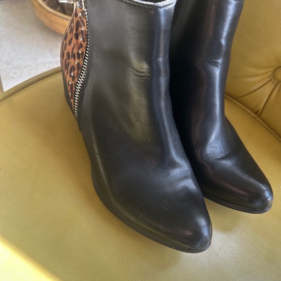 Women’s ESPRIT Leopard  Black ankle booties boots 7 M - Picture 6 of 7